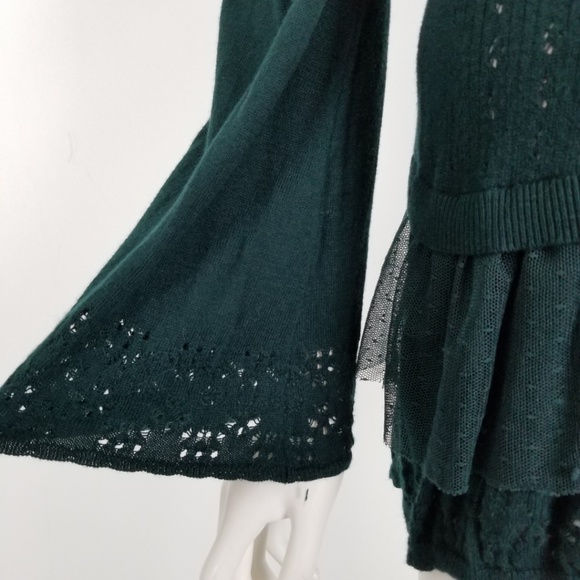 *SOLD* Lauren Conrad Lace Trim Bell Sleeve Sweater - Picture 4 of 7